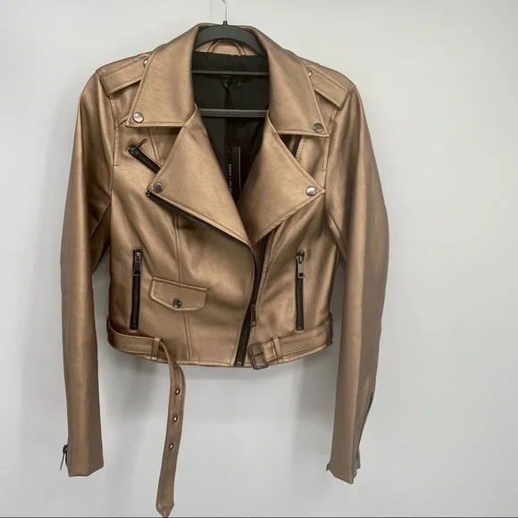 Romeo & Juliet CoutureMetallic Faux Leather Jacket - Picture 10 of 11